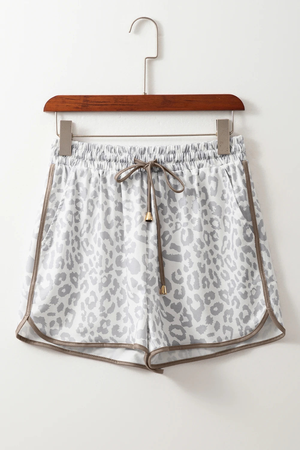 Grey Cheetah Print Shorts