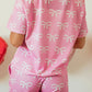 Pink Bow Shorts Set