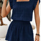 High Waist Shorts Set