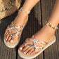 Boho Woven Flip Flops Womens