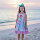 Mermaid Girls Dress and bow