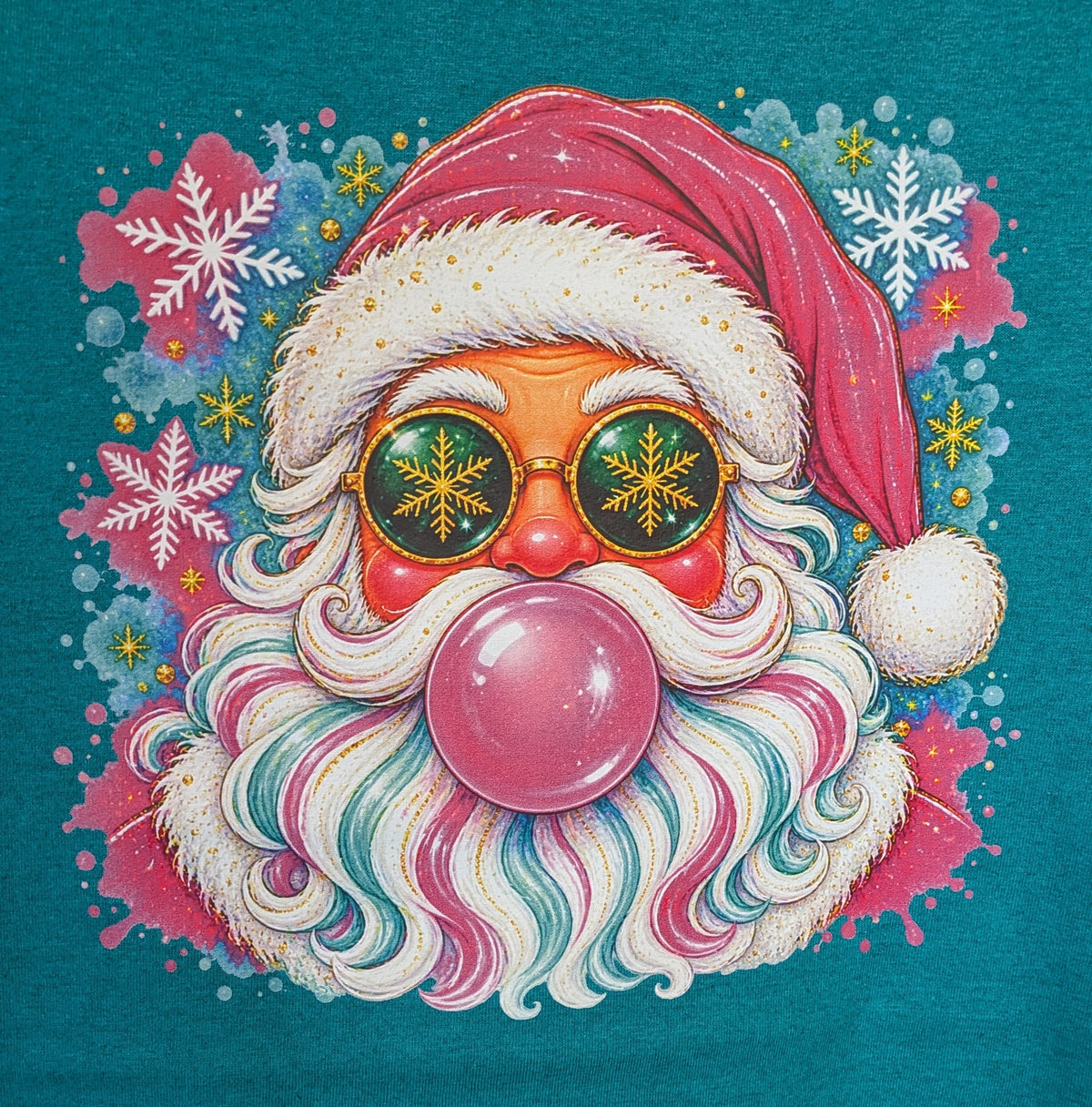 Snowflake Glasses Santa
