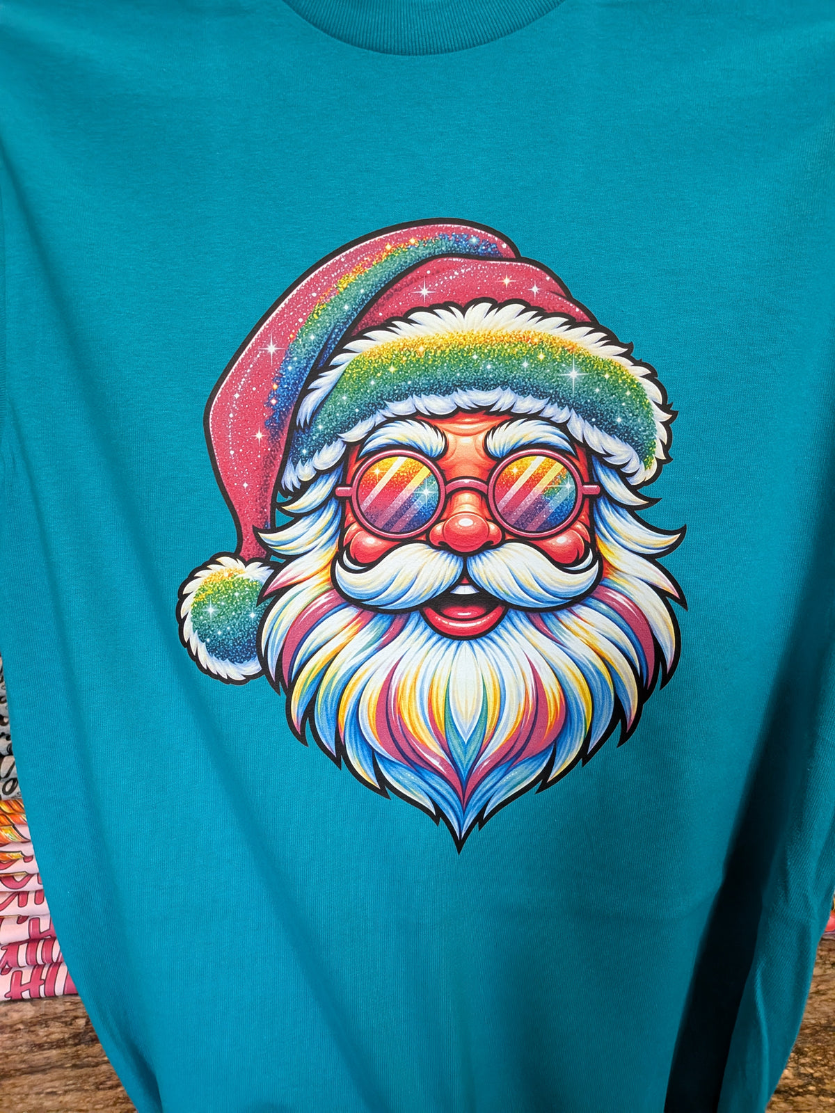 Neon Rainbow Santa
