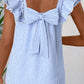 Short Sleeve Bow Blouse