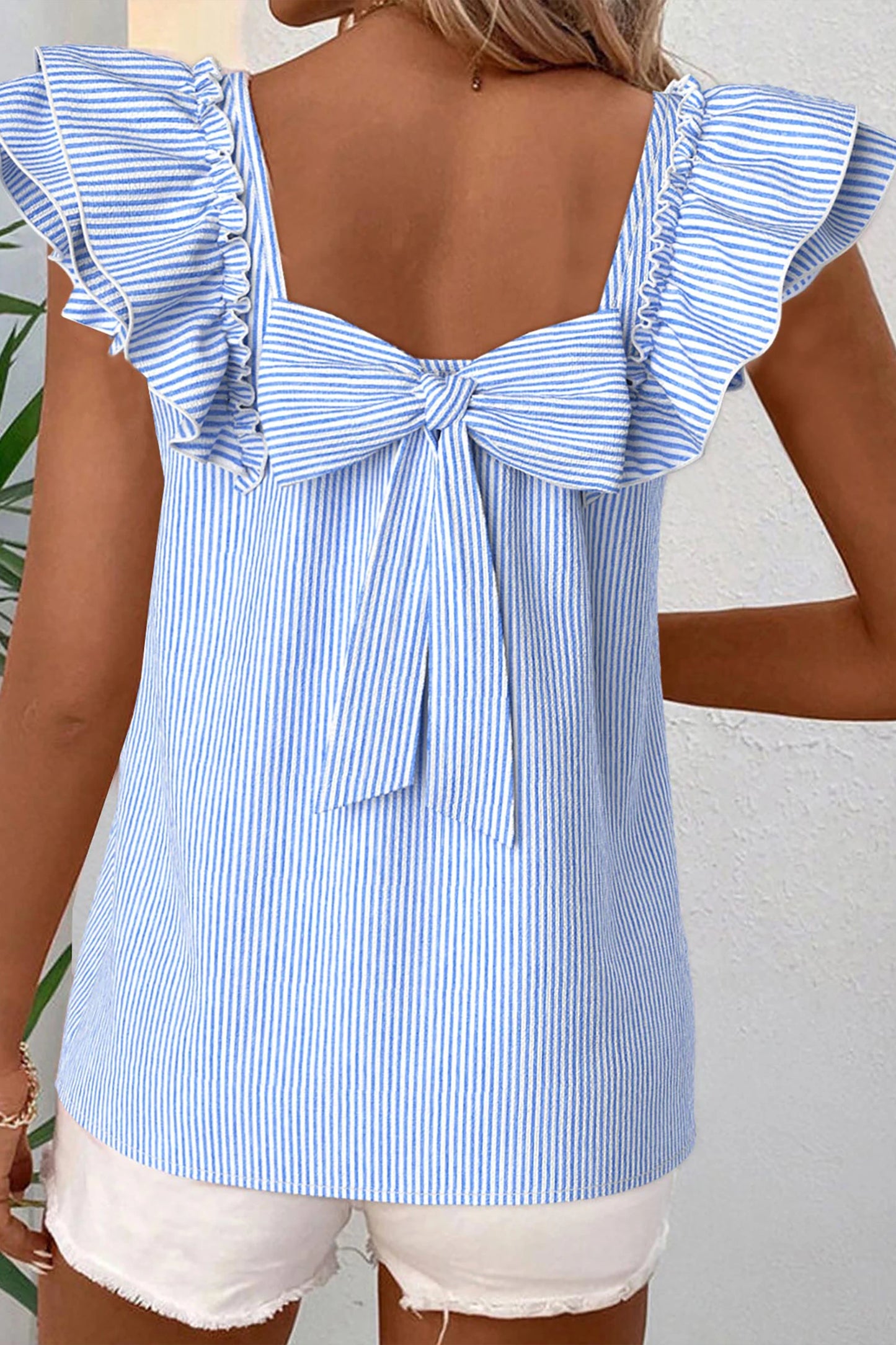 Short Sleeve Bow Blouse