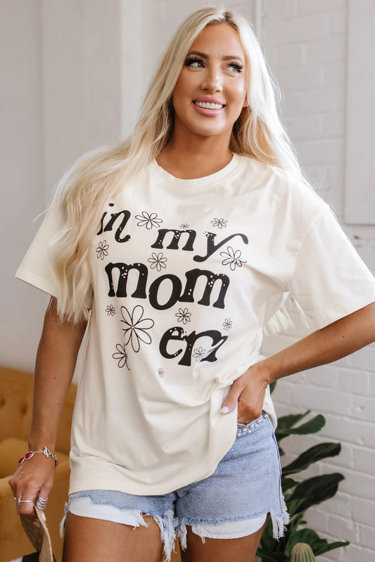 "In My mom Era" Graphic Loose Casual Tee