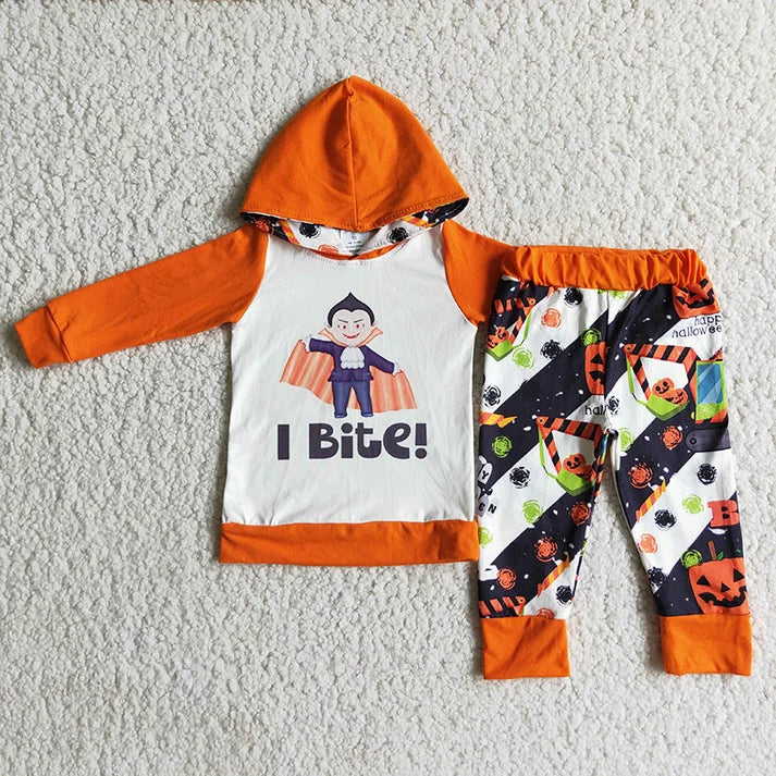 "I Bite" Halloween Hoodie Set
