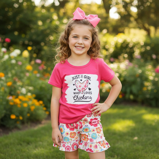"Just A Girl Who Loves Chickens" 2pc Set