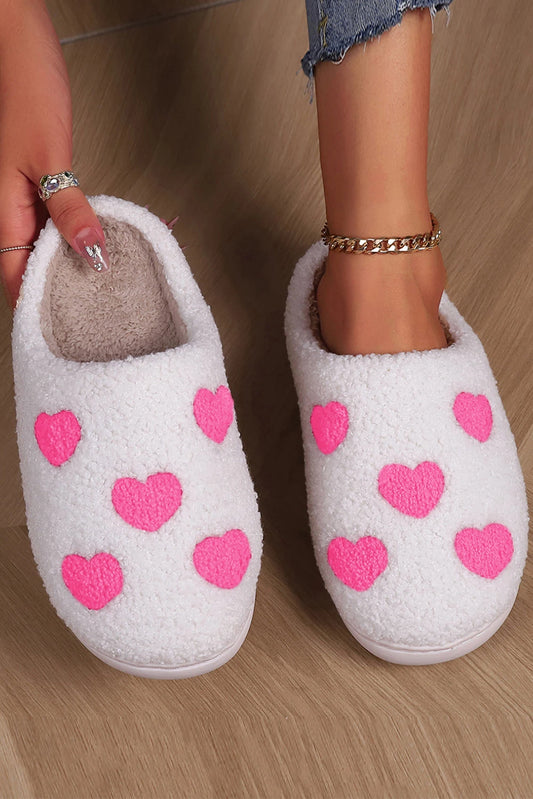 Pink Heart House Shoes