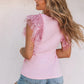 Pink Ruffle Sleeve Shirt