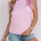 Pink Ruffle Sleeve Shirt