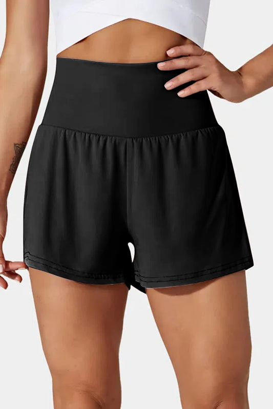 Ladies athletic shorts with Pocket
