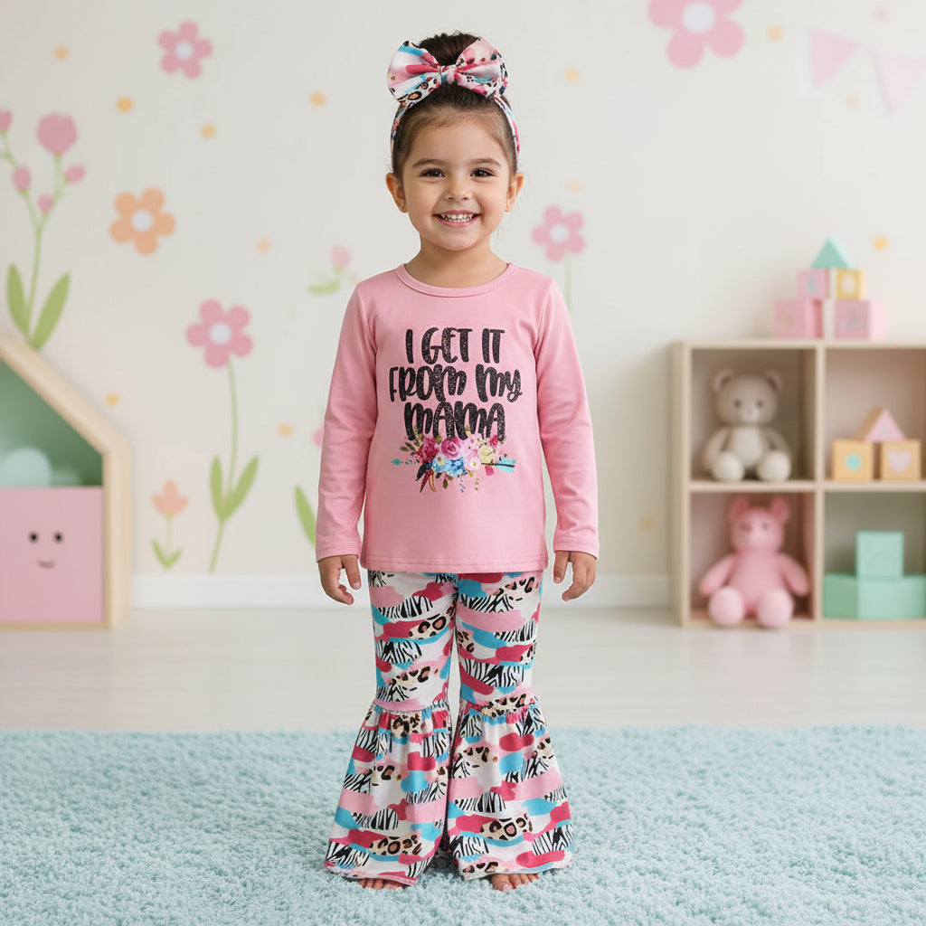 "I Get It From My Mama" 2pc set and bow