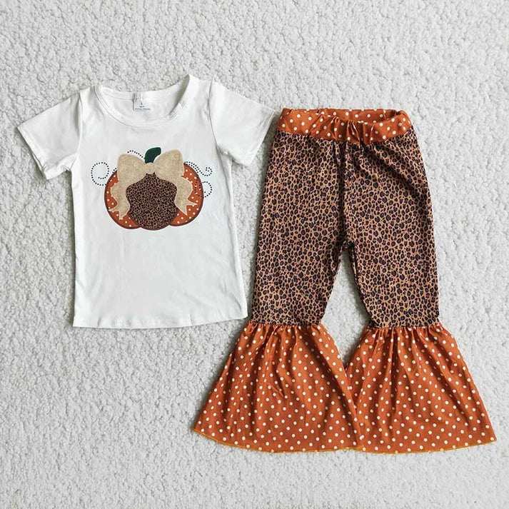 Leopard Pumpkin Set with bow