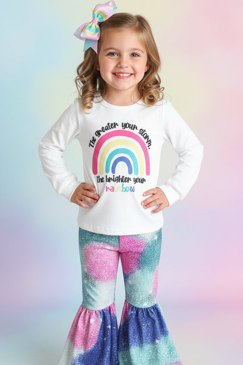 Rainbow girls 2pc Set and bow