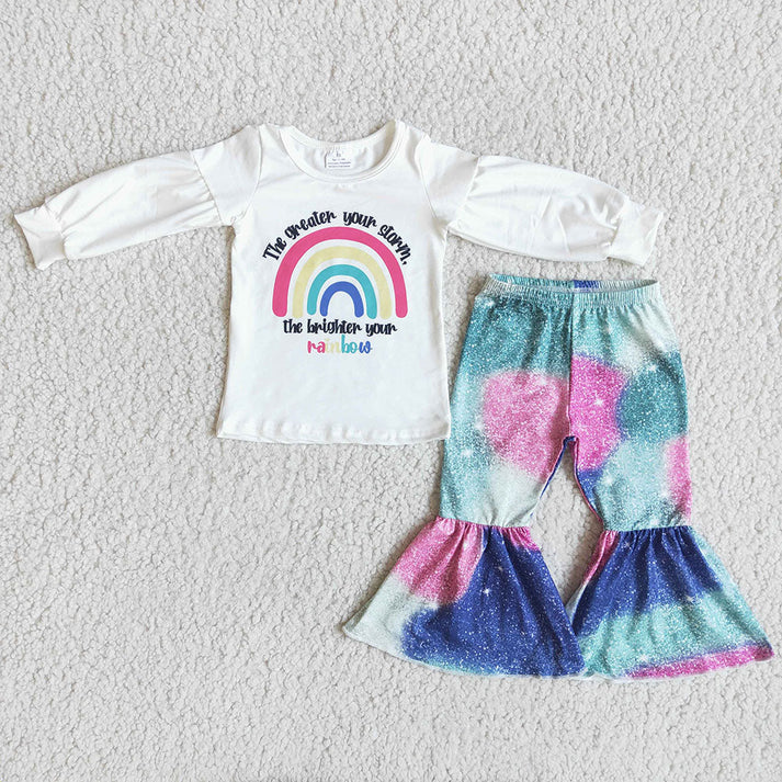 Rainbow girls 2pc Set and bow