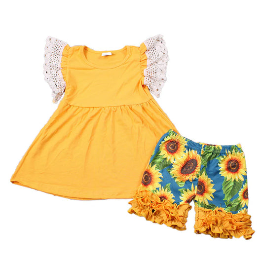 Sunflower Shorts Set