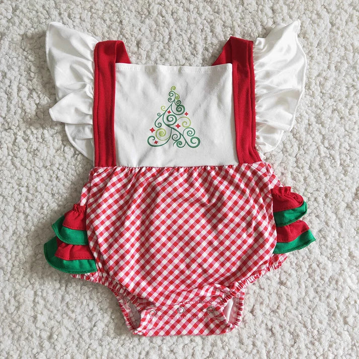 Christmas Tree Romper with bow